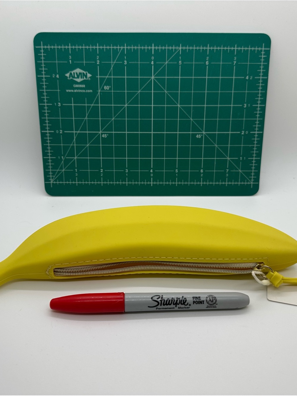 Yellow Banana-Shaped pencil Case